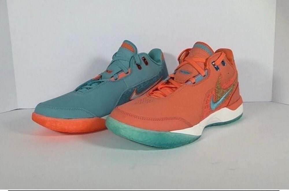New Nike Zoom LeBron NXXXT Gen AMPD "Blue/Mango" Men's Basketball Shoes US12 Men